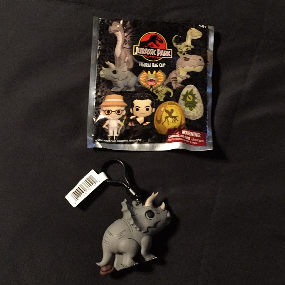 Jurassic Park Blind Bag Figural Key Chain - Triceratops